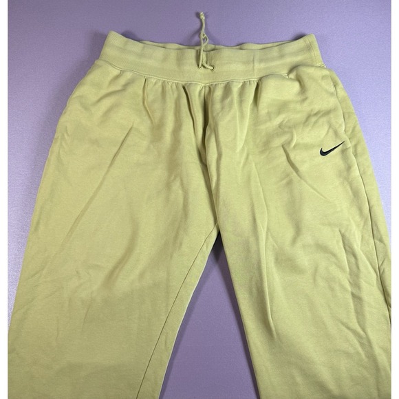 Nike Men's XL Cuffed Leg Sweatpants Joggers Logo Mustard Yellow VTG Performance - Picture 1 of 8